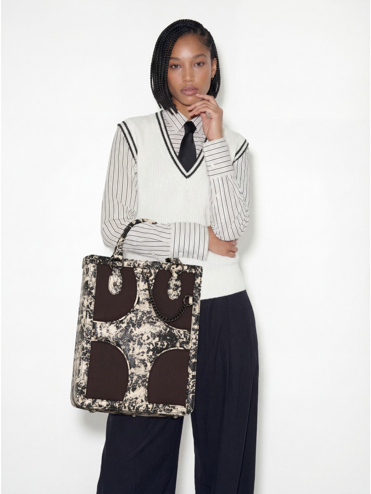 Muddled Shopper Tote/ Backpack- Rusted Grain