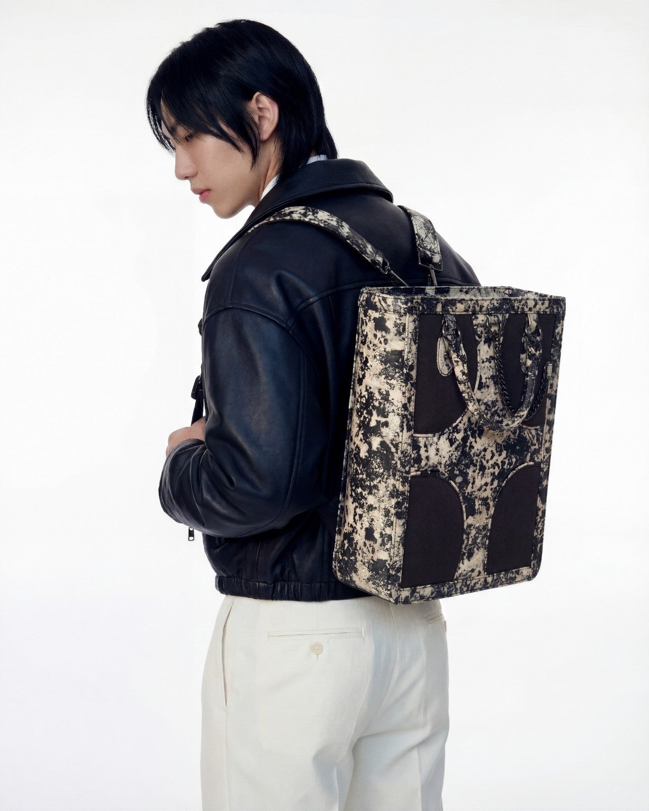 Muddled Shopper Tote/ Backpack- Rusted Grain