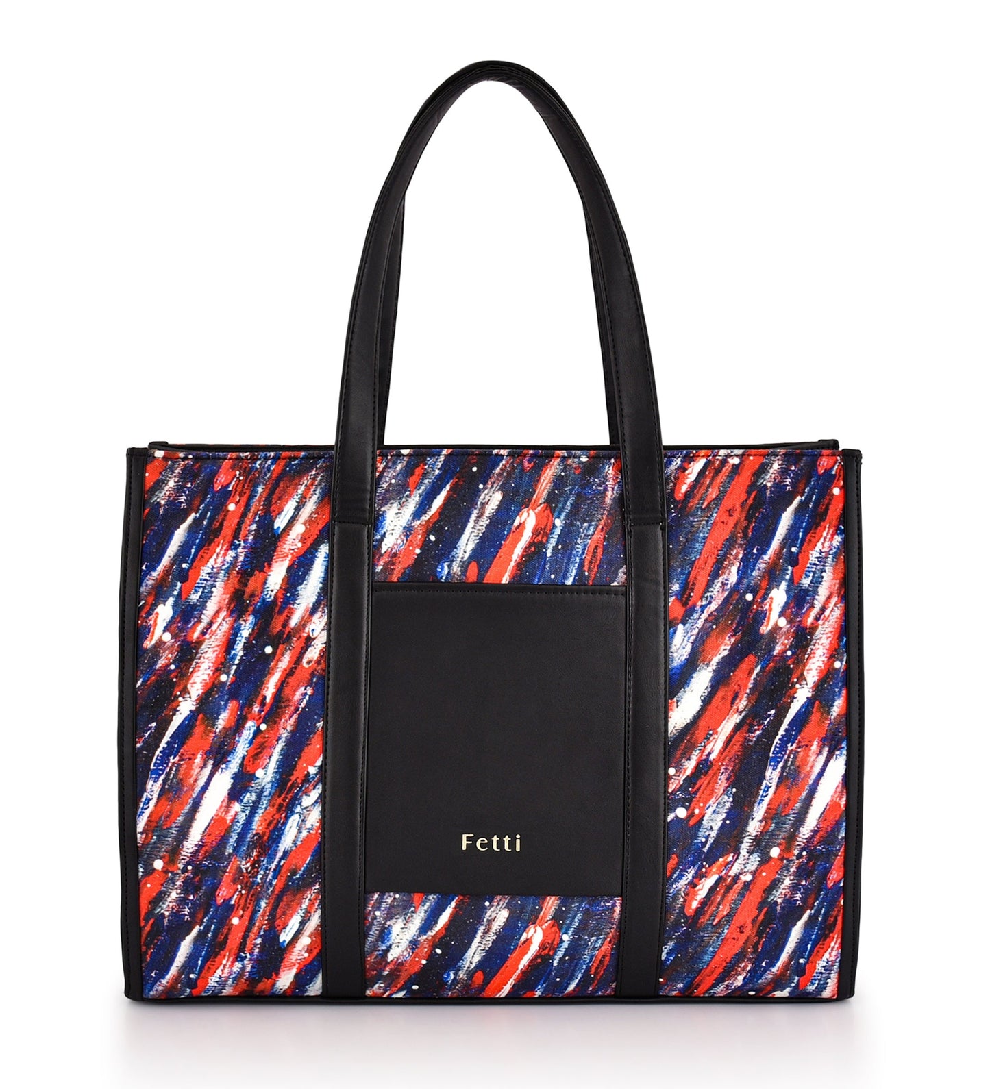 Statement Office Tote Bag Red Strokes