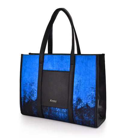 Statement Office Tote Bag Denim Blue