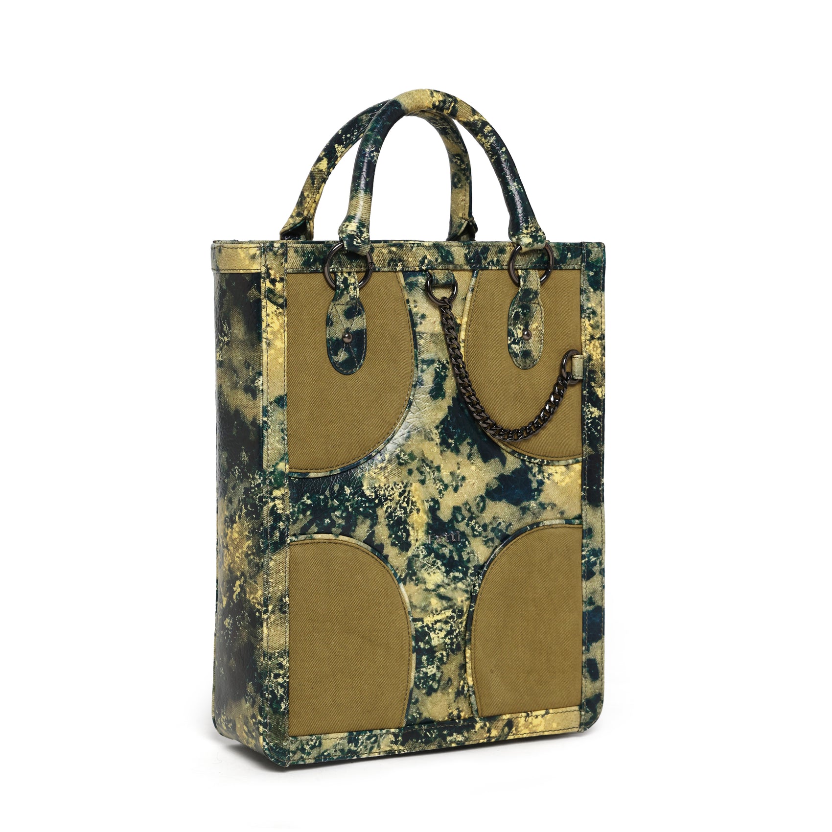 Muddled Shopper Tote/ Backpack- Oxidized olive