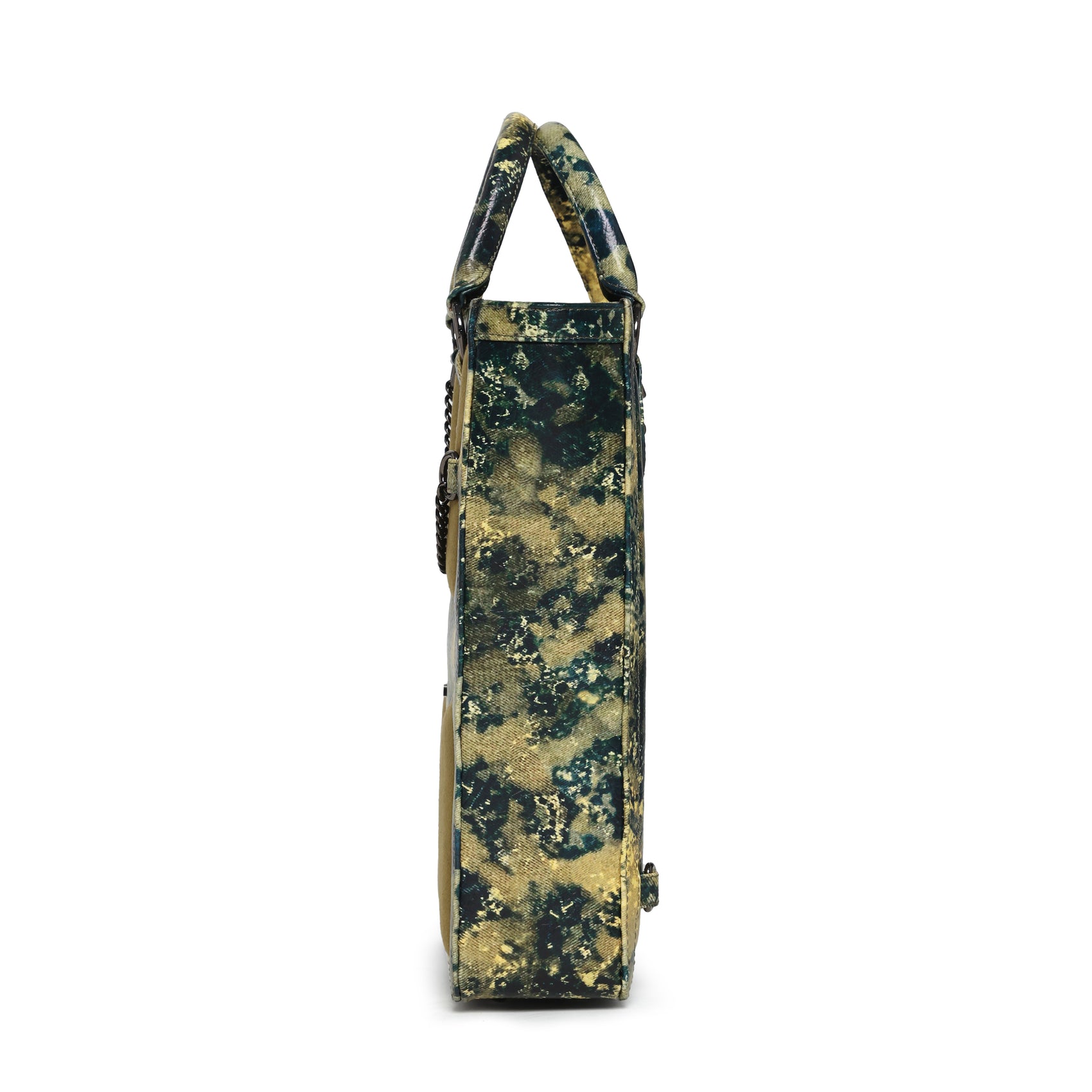 Muddled Shopper Tote/ Backpack- Oxidized olive