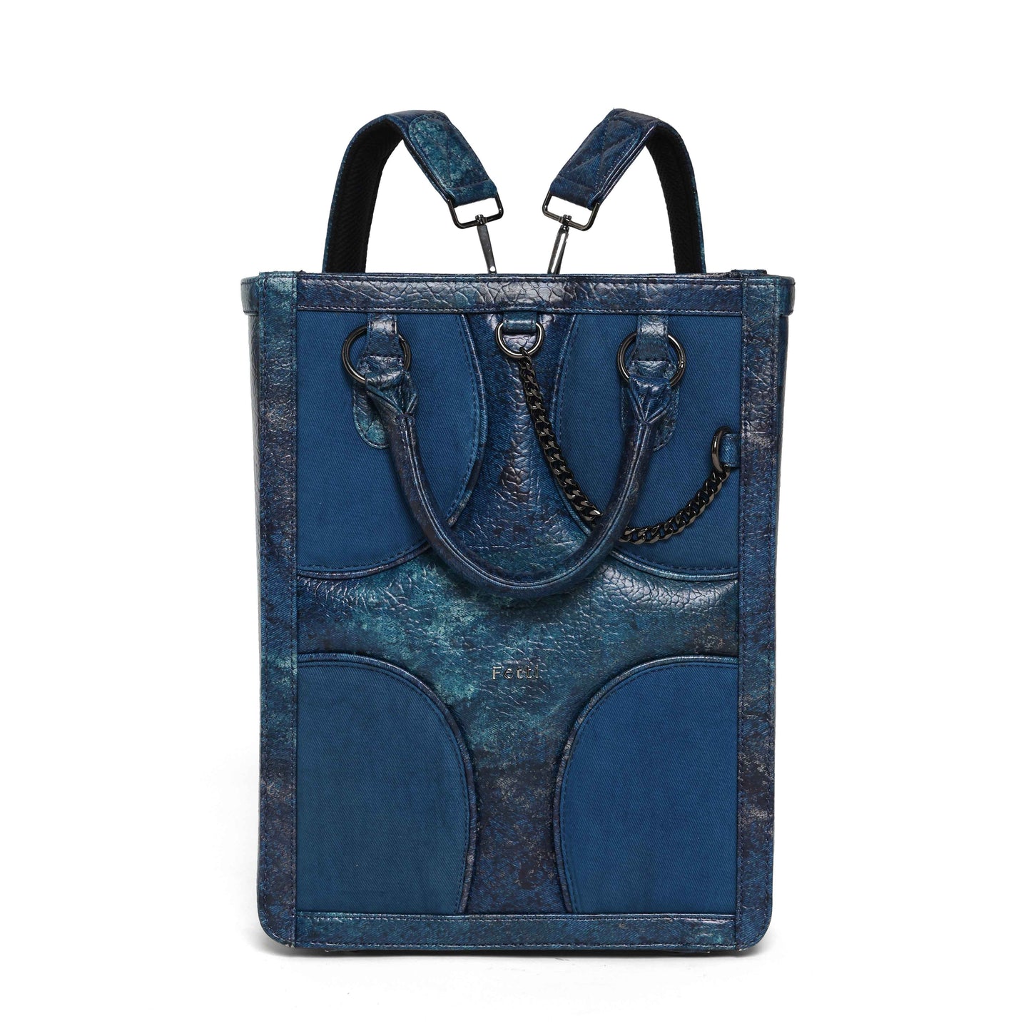 Muddled Shopper Tote cum backpack- Rusted Grain