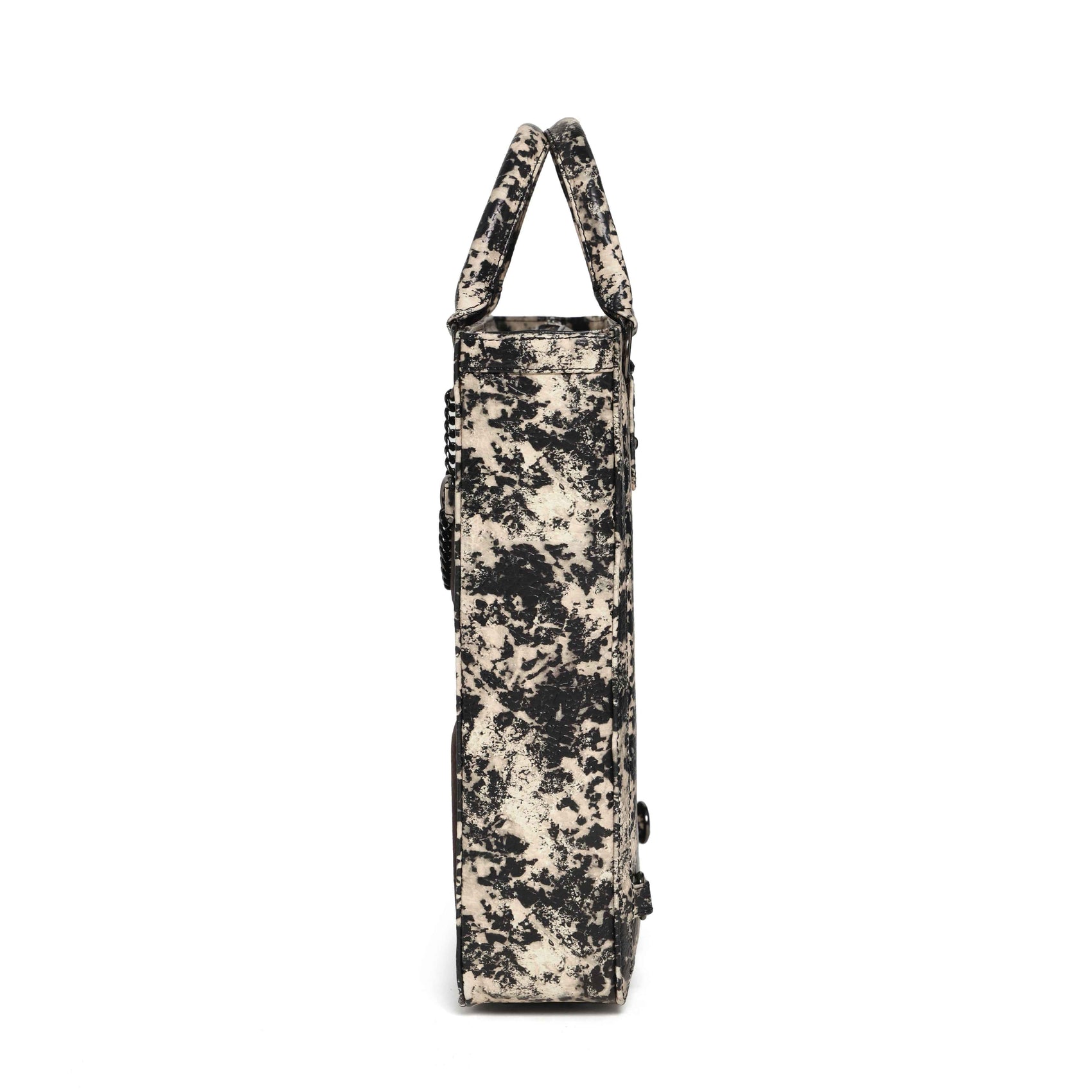 Muddled Shopper Tote cum backpack- Oxidized olive