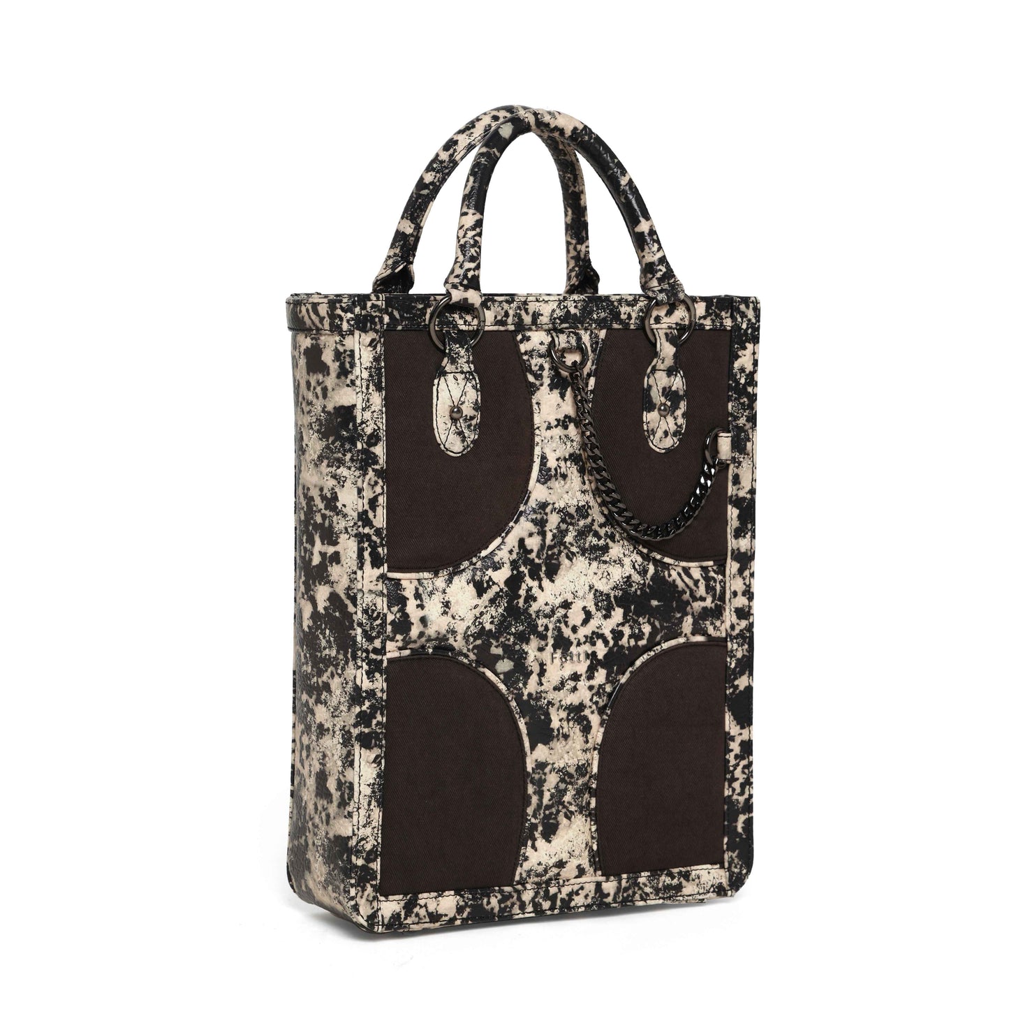 Muddled Shopper Tote cum backpack- Oxidized olive