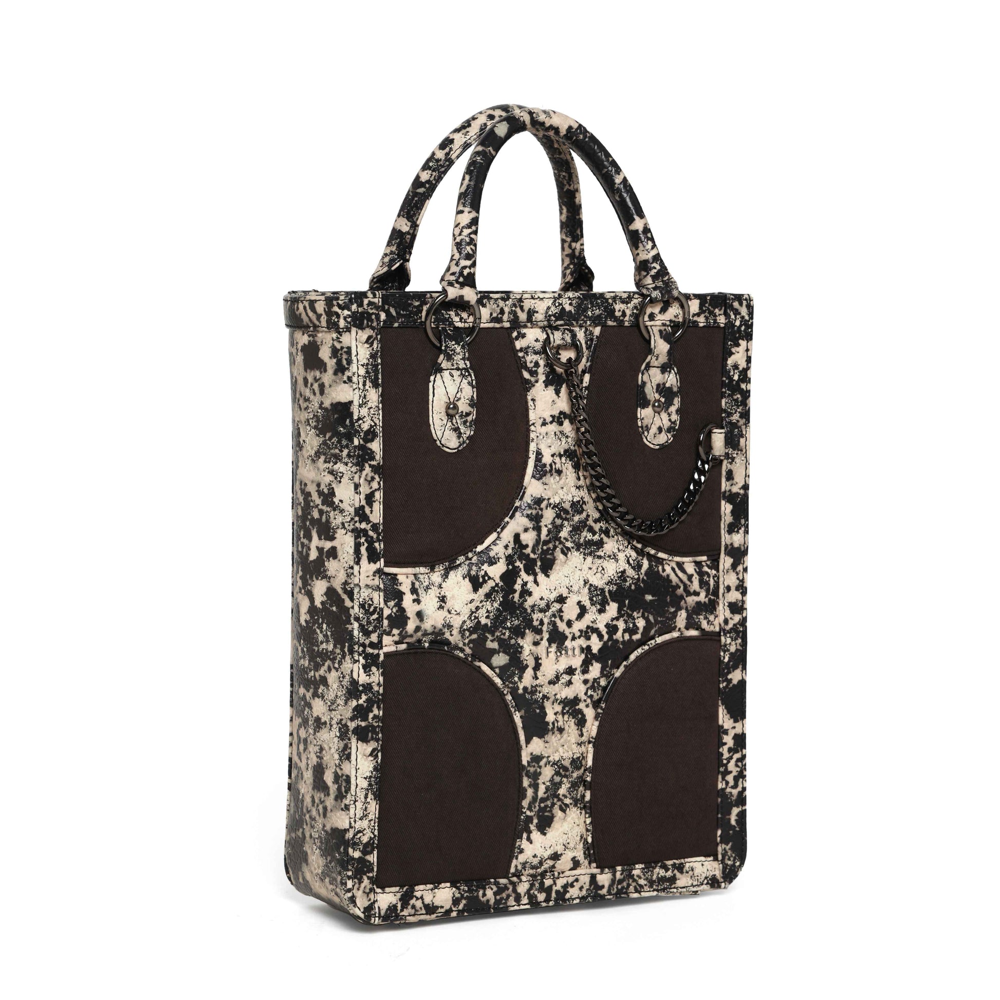 Muddled Shopper Tote cum backpack- Oxidized olive