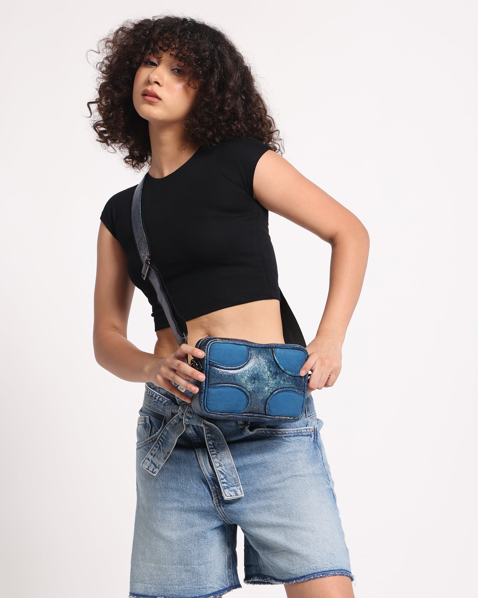 Muddled Sling Bag - Cracked Indigo (Unisex)