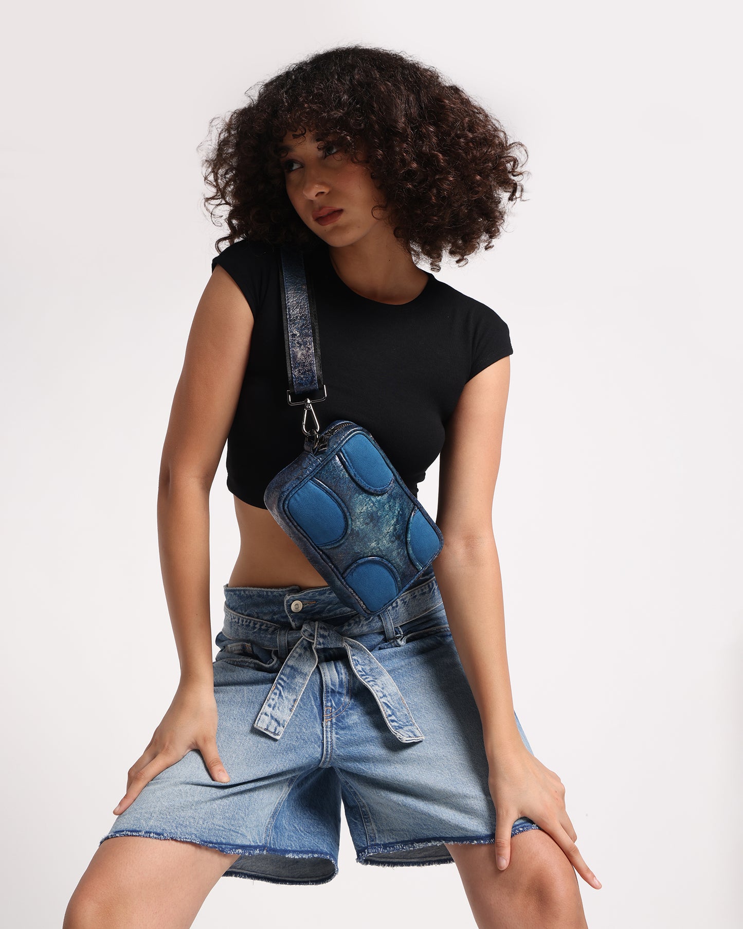 Muddled Sling Bag - Cracked Indigo (Unisex)