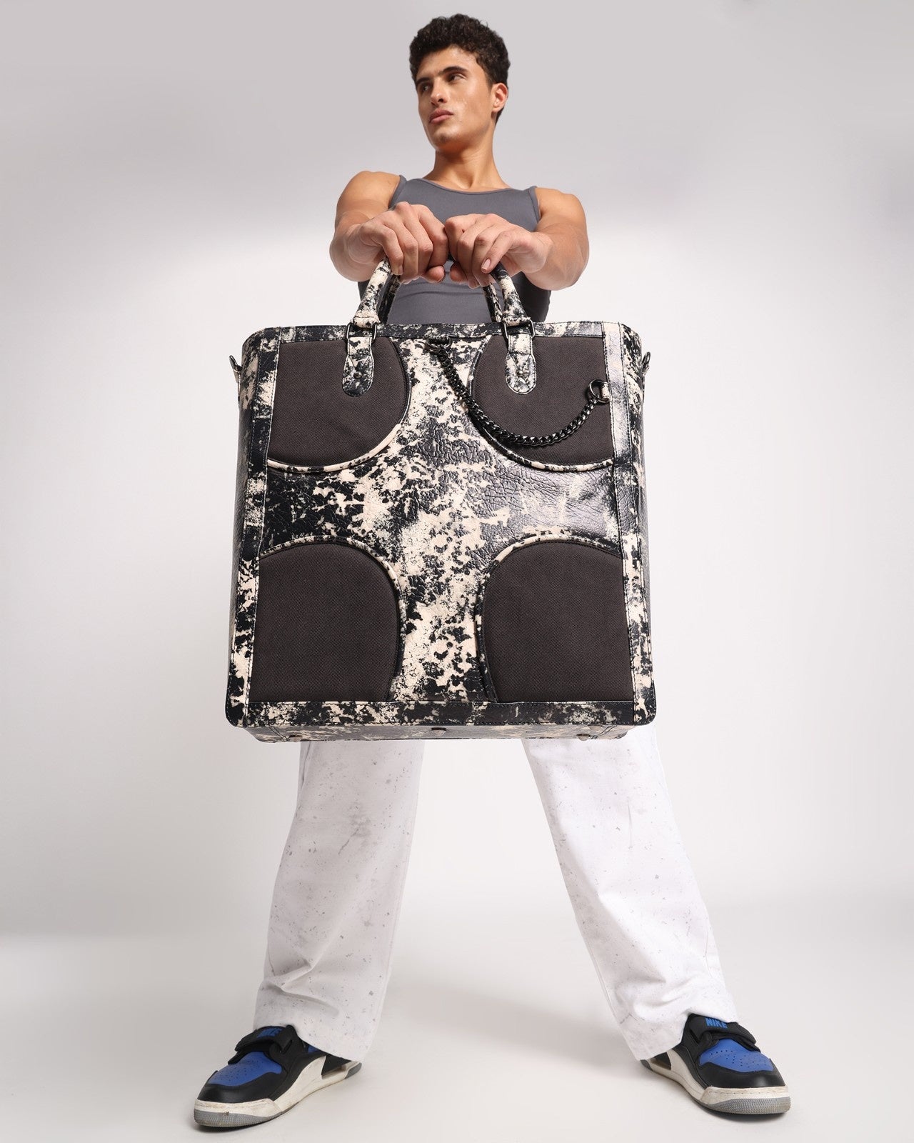 Oversized Muddled Shopper Tote - Rusted Grain