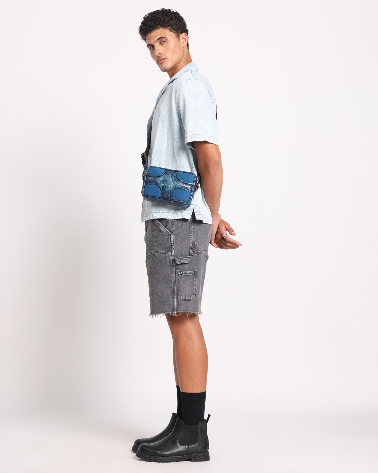 Muddled Sling Bag - Cracked Indigo (Unisex)