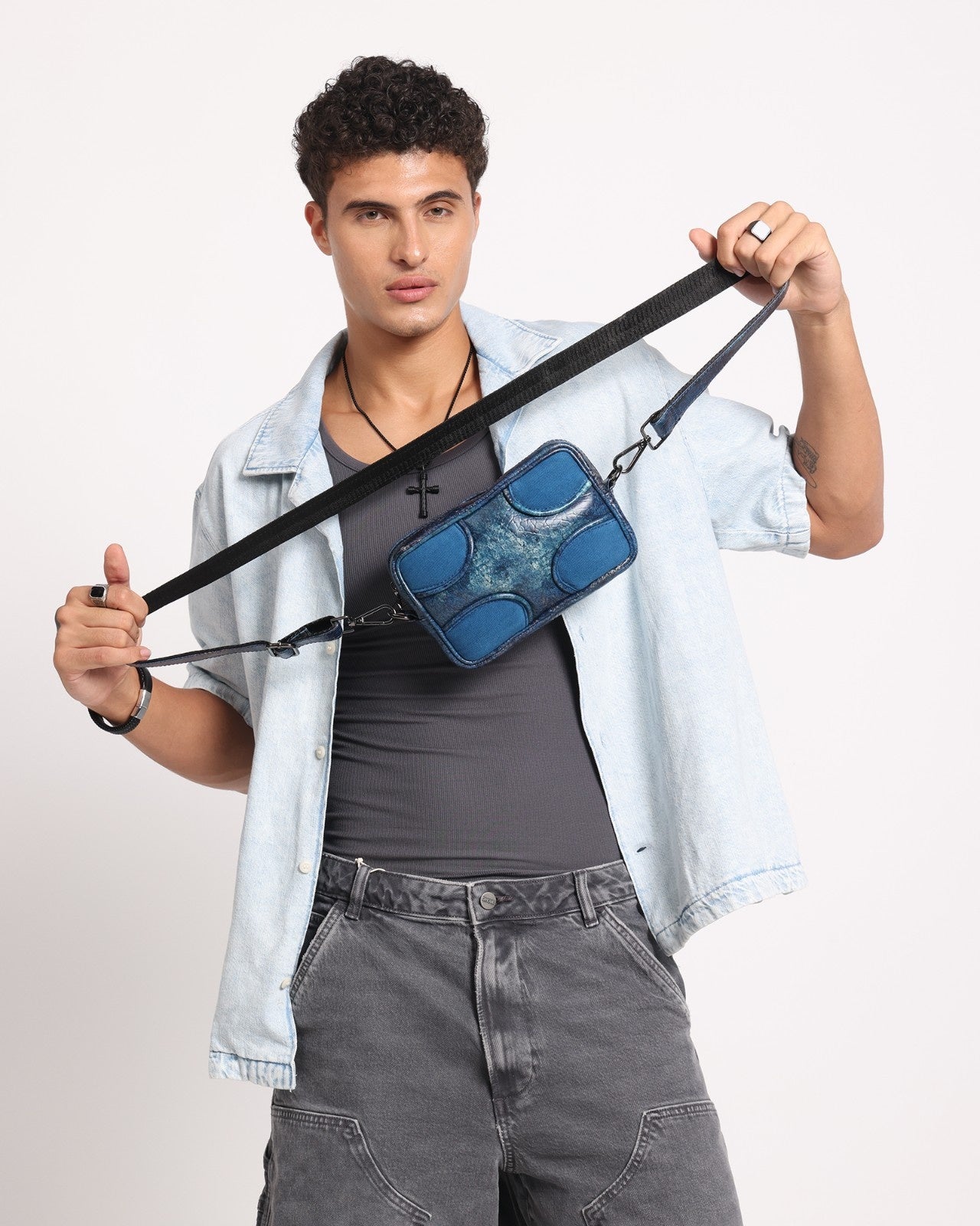Muddled Sling Bag - Cracked Indigo (Unisex)