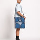 Oversized Muddled Shopper Tote - Cracked Indigo