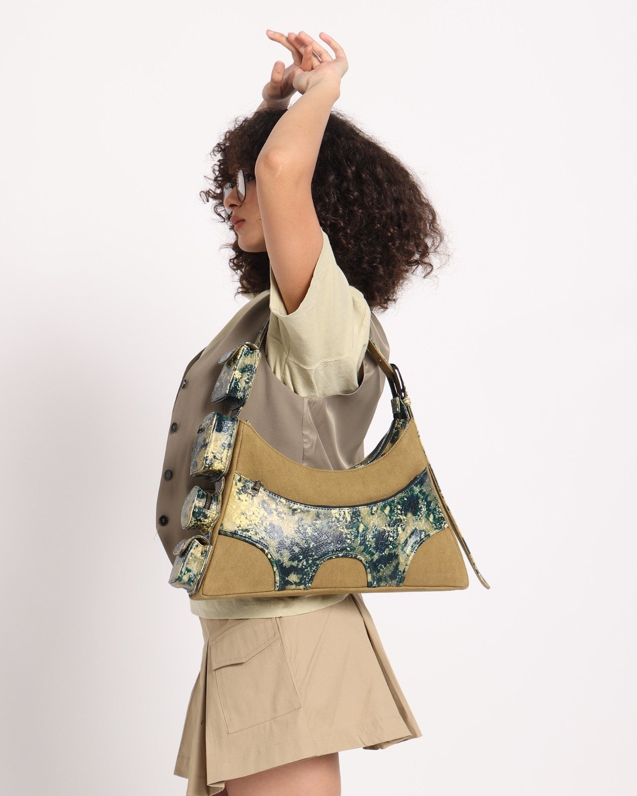 Muddled 4 Pocket Cargo Bag - Oxidized Olive