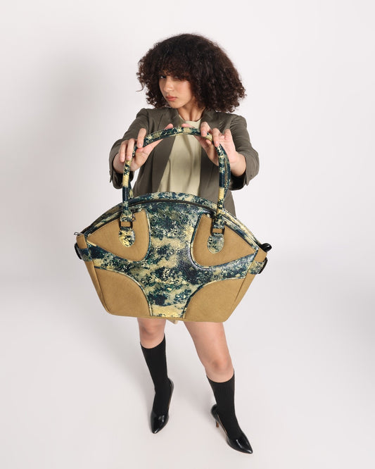The Muddled Cargo Tote - Oxidized Olive