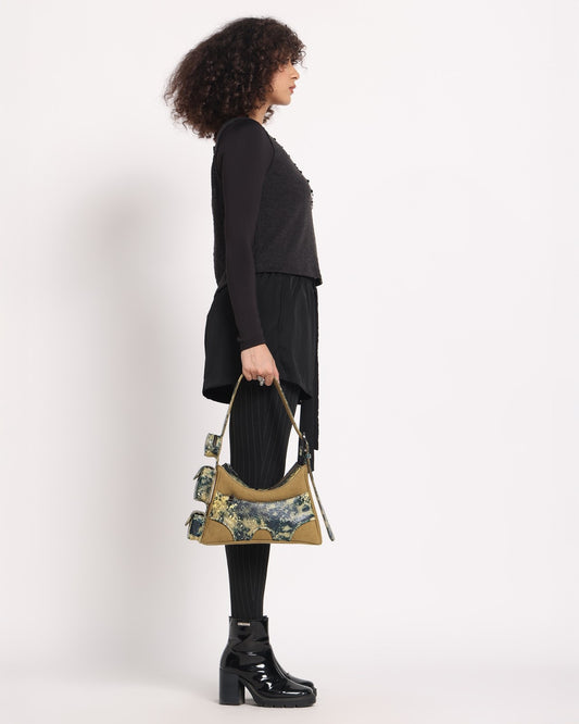 Muddled 3 Pocket Cargo Bag (Small) - Oxidized Olive