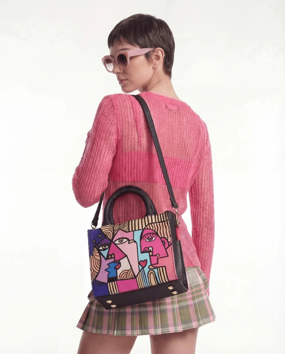 Mini Fetti Faces Pink Tote Bag