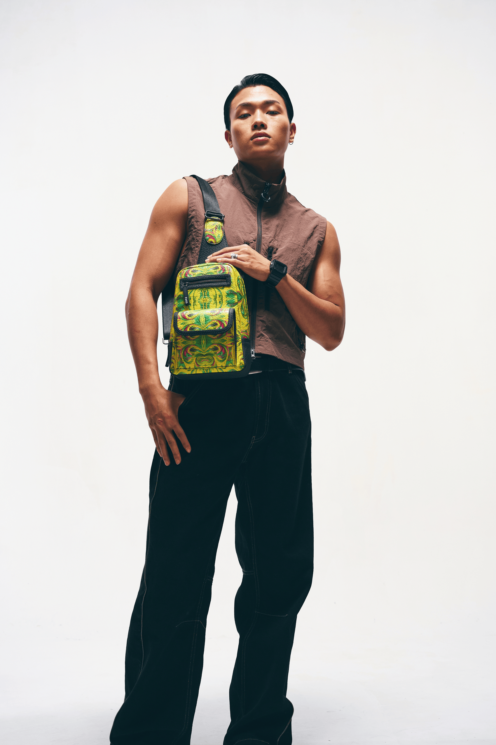 Kosmic Immersion Sling Bag - Helios Men