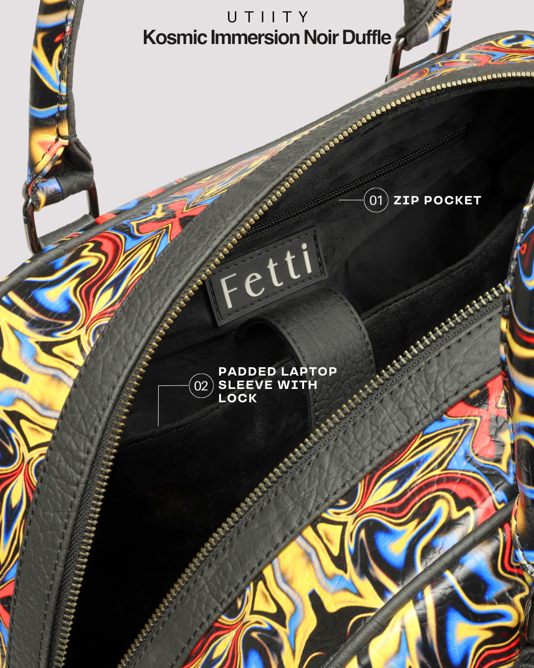 Kosmic Immersion Noir Duffle - Men