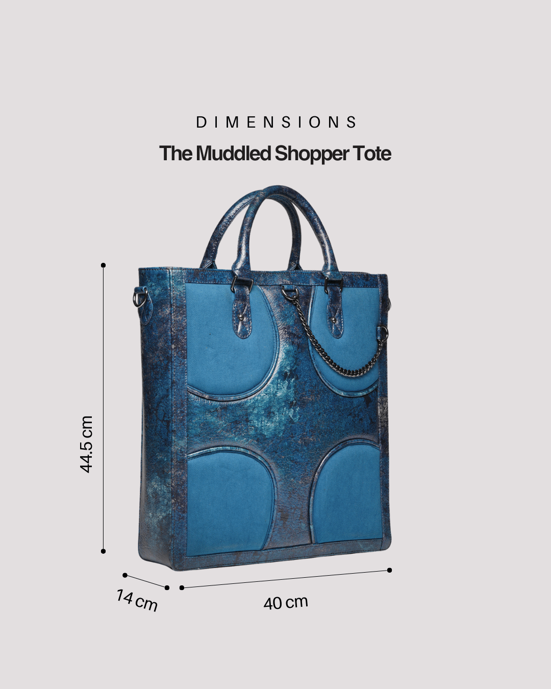 Oversized Muddled Shopper Tote - Cracked Indigo