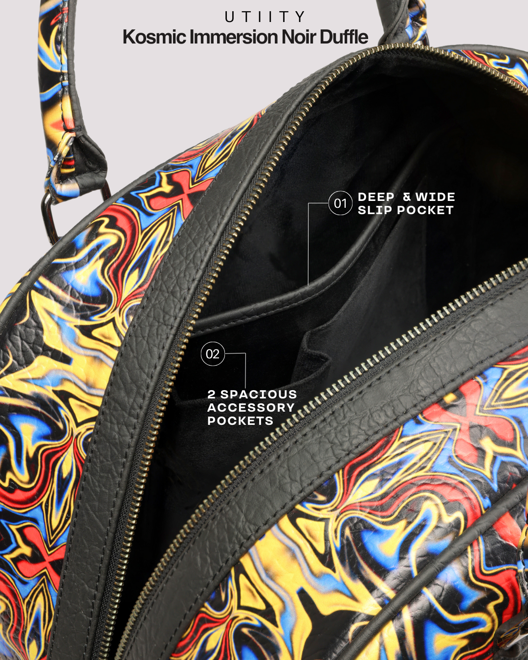 Kosmic Immersion Noir Duffle - Men