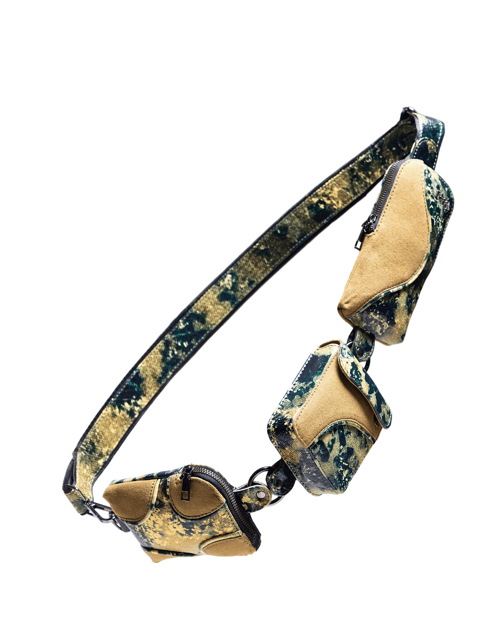 Muddled Cargo Crossbody Belt - Oxidized Olive