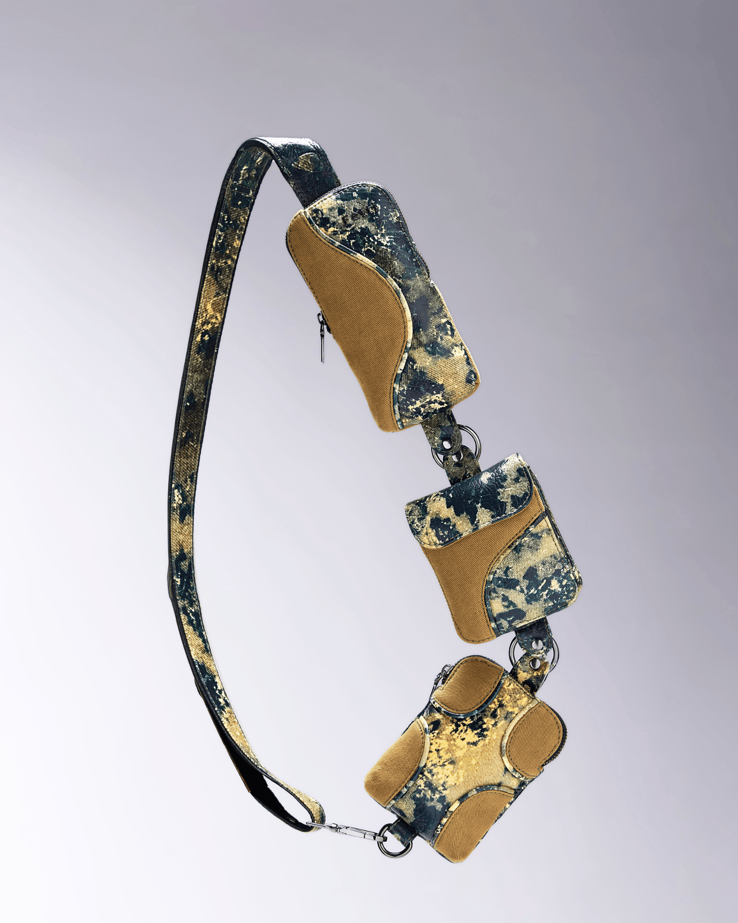 Muddled Cargo Crossbody Belt - Oxidized Olive