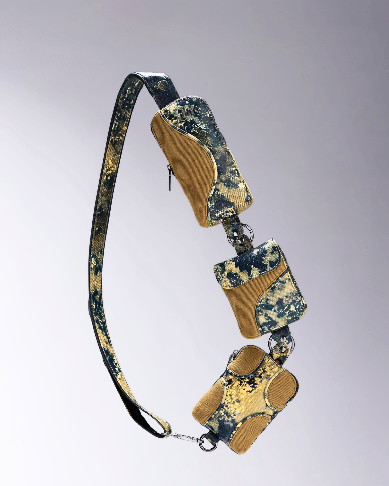 Muddled Cargo Crossbody Belt - Oxidized Olive