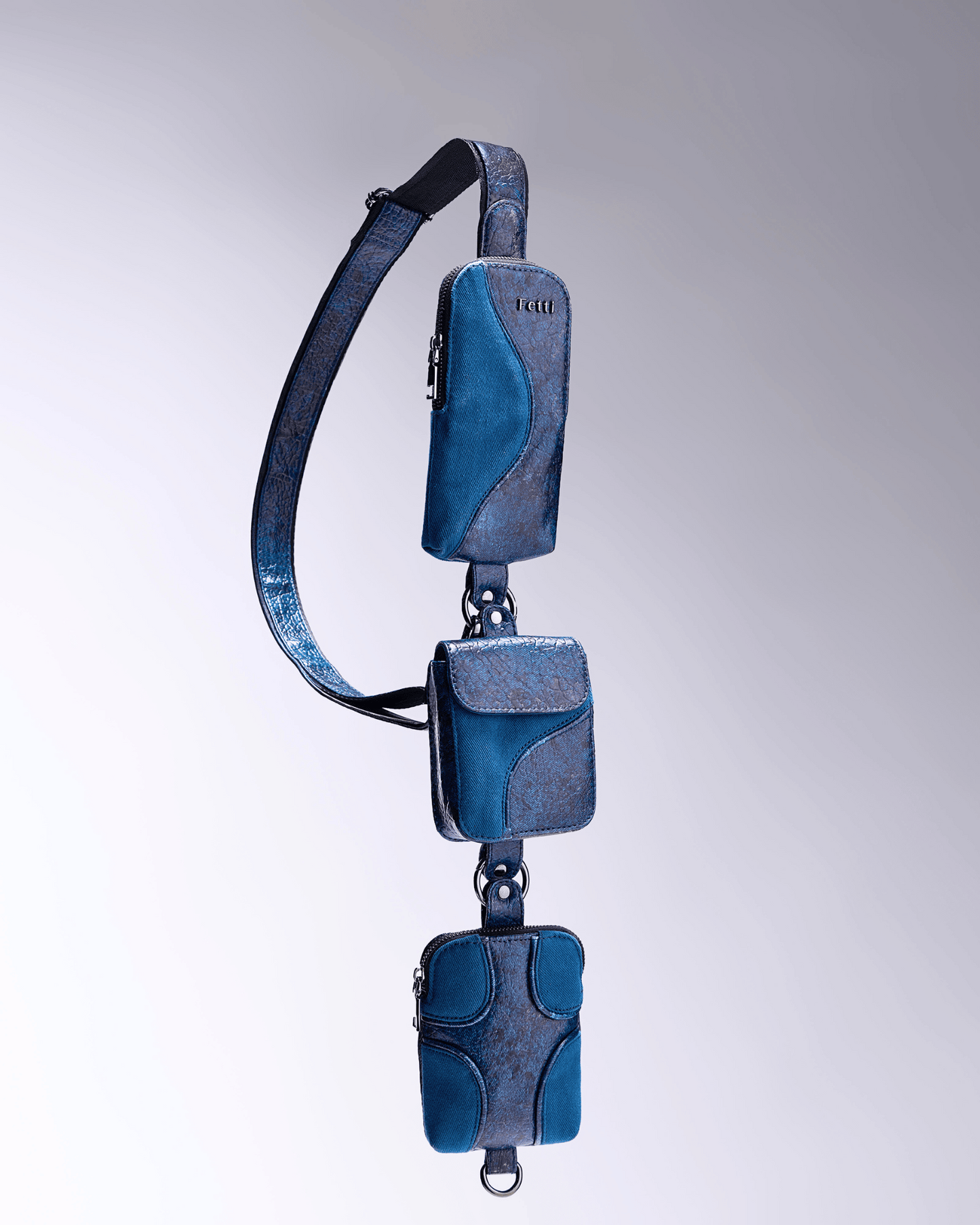 Muddled Cargo Crossbody Belt - Cracked Indigo