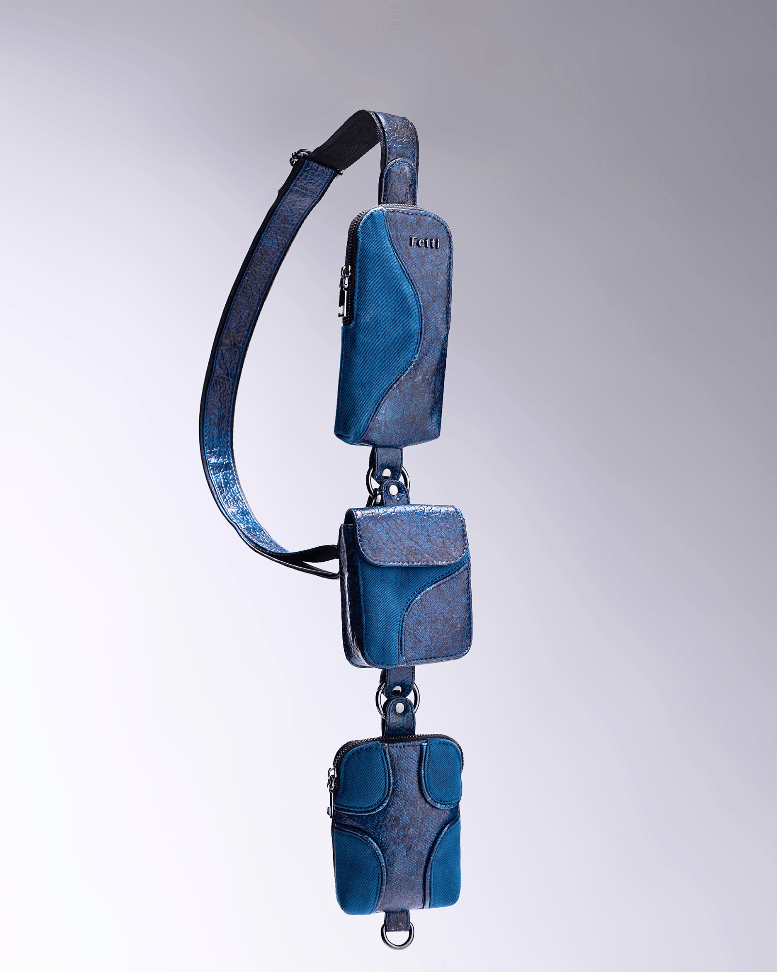 Muddled Cargo Crossbody Belt - Cracked Indigo