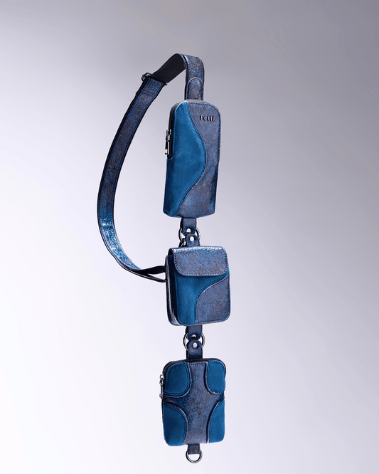 Muddled Cargo Crossbody Belt - Cracked Indigo