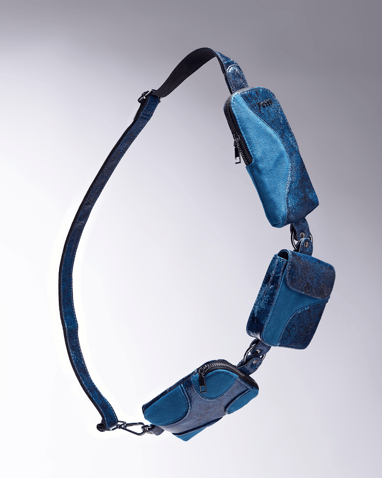 Muddled Cargo Crossbody Belt - Cracked Indigo
