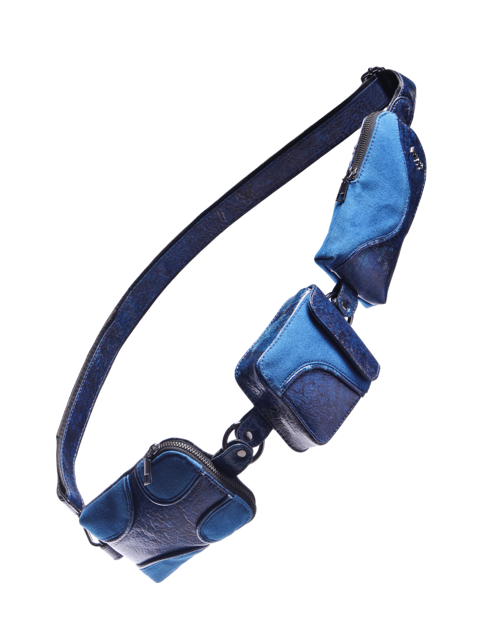 Muddled Cargo Crossbody Belt - Cracked Indigo