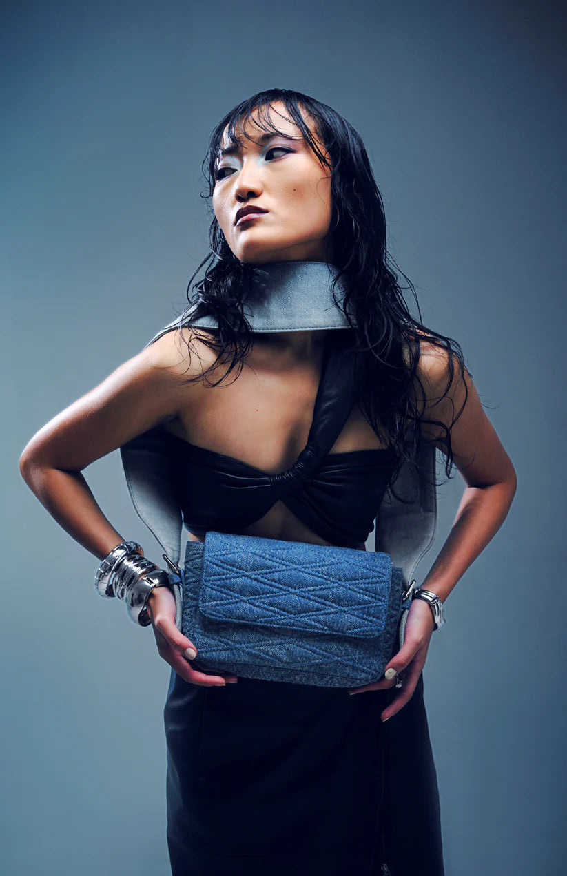 Porte Denim Messenger Bag