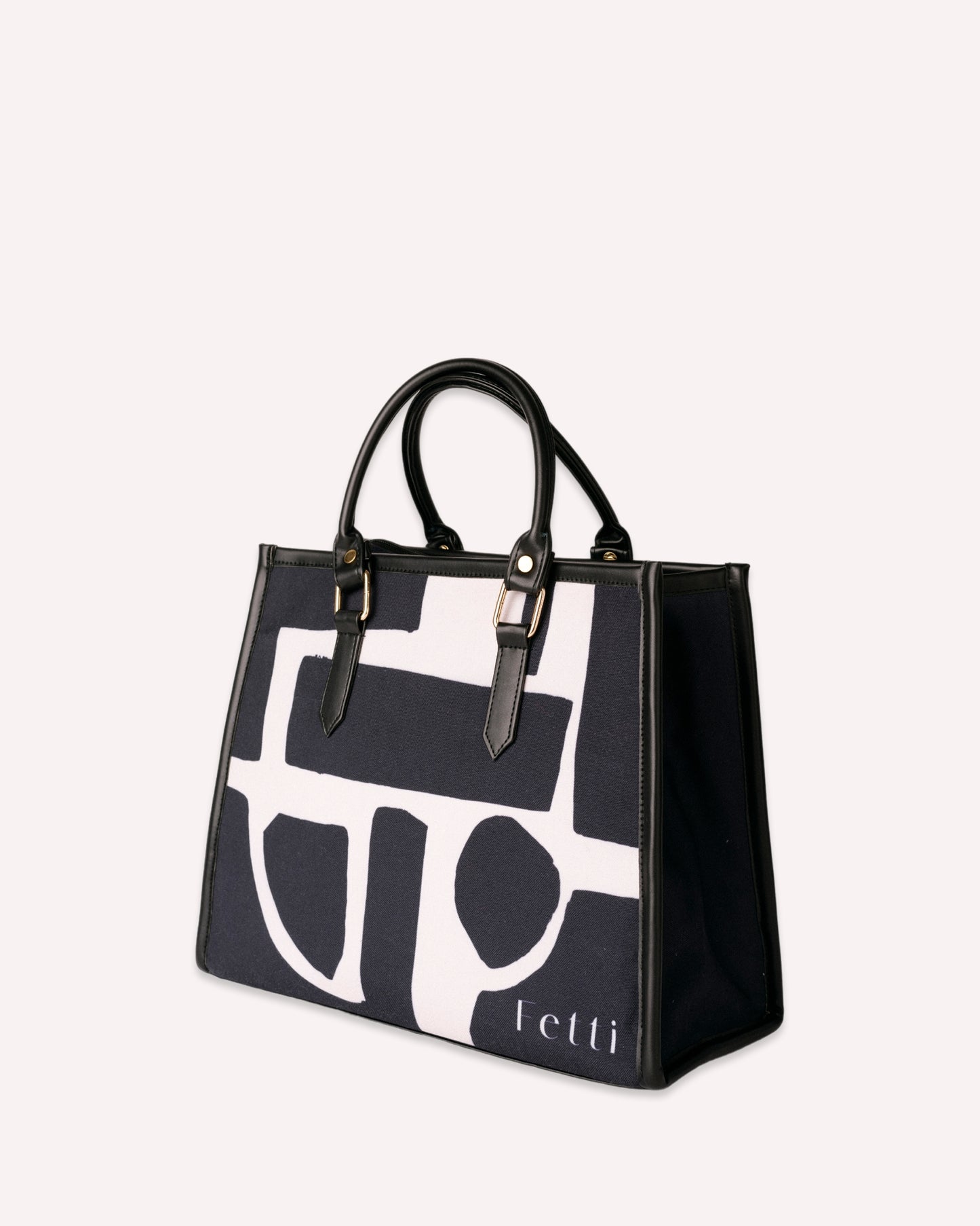 Daily Docket Tote Black and White