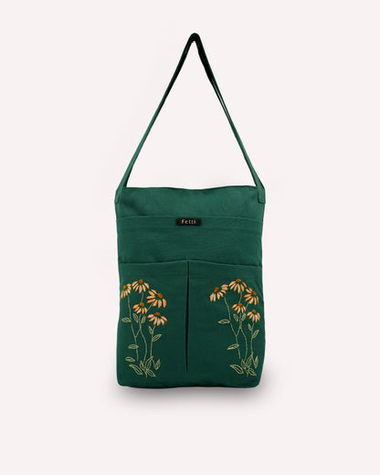 Cross Country Artisanal Carryall Tote Green