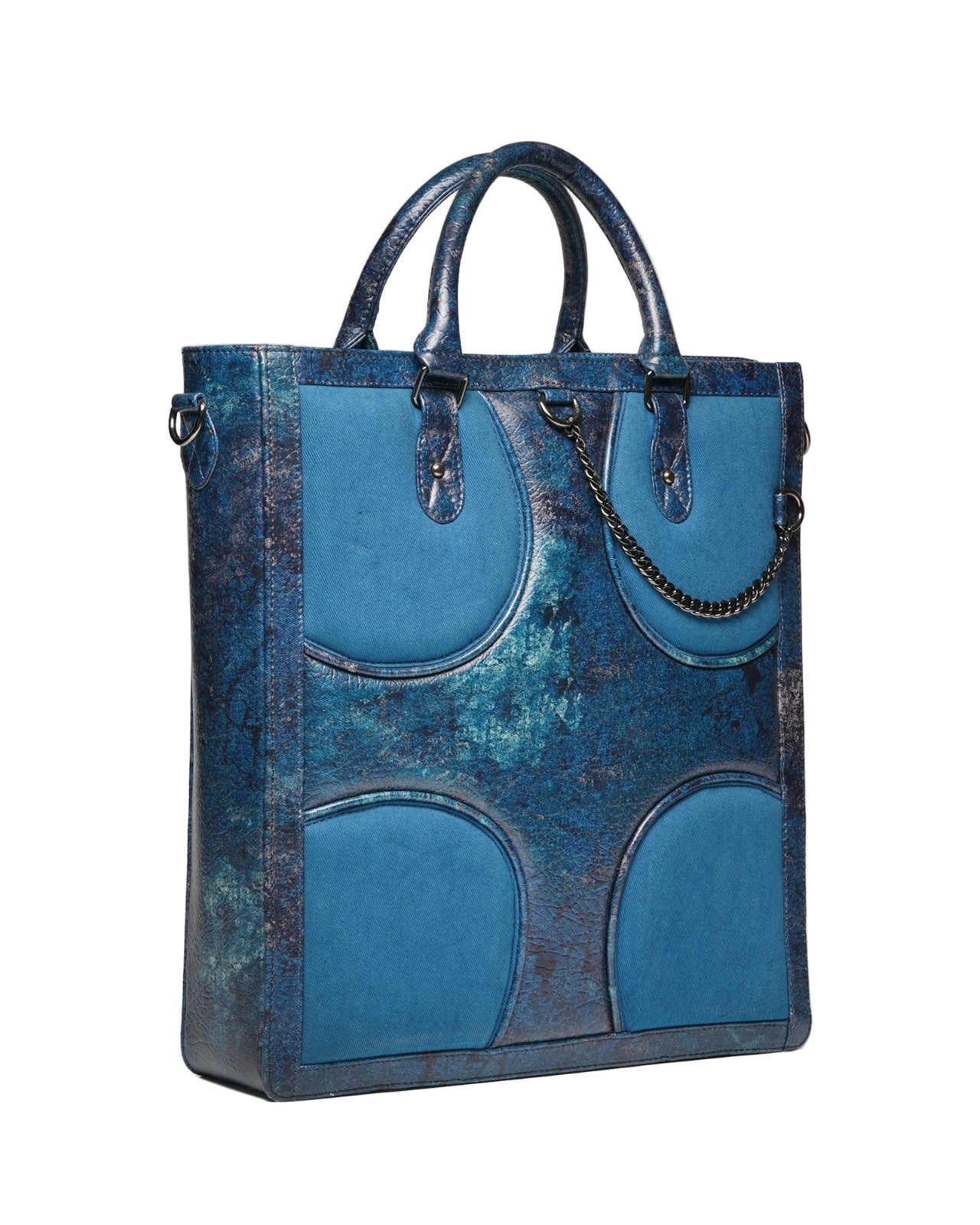 Oversized Muddled Shopper Tote - Cracked Indigo