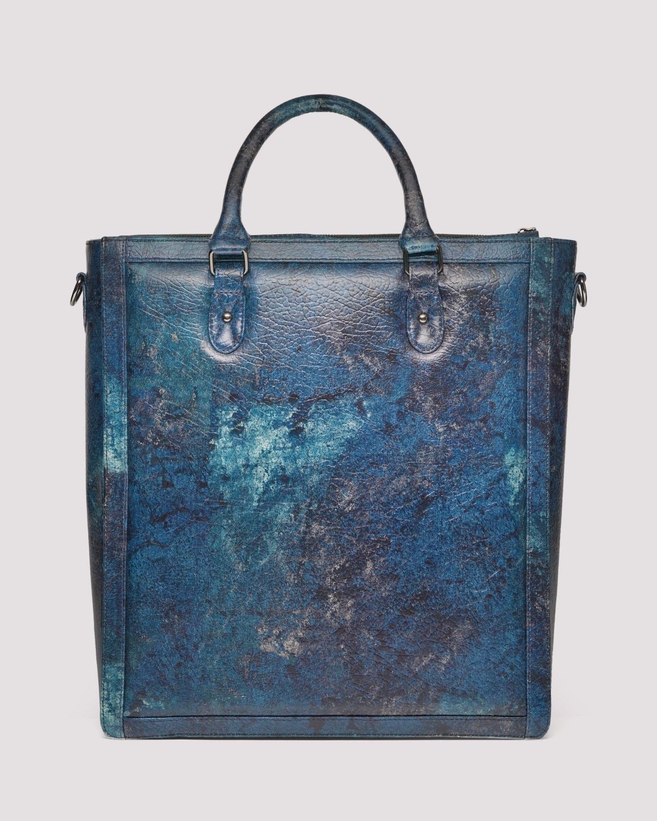 Oversized Muddled Shopper Tote - Cracked Indigo