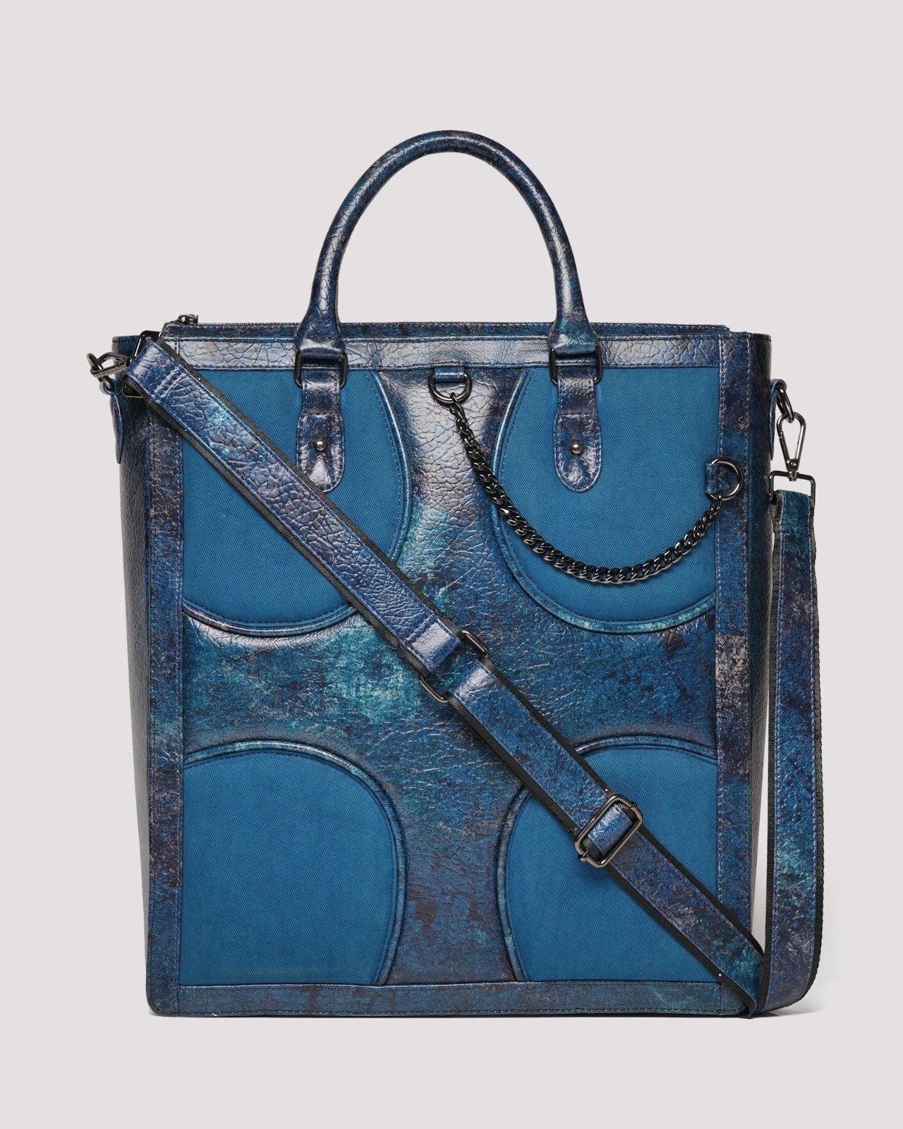 Oversized Muddled Shopper Tote - Cracked Indigo