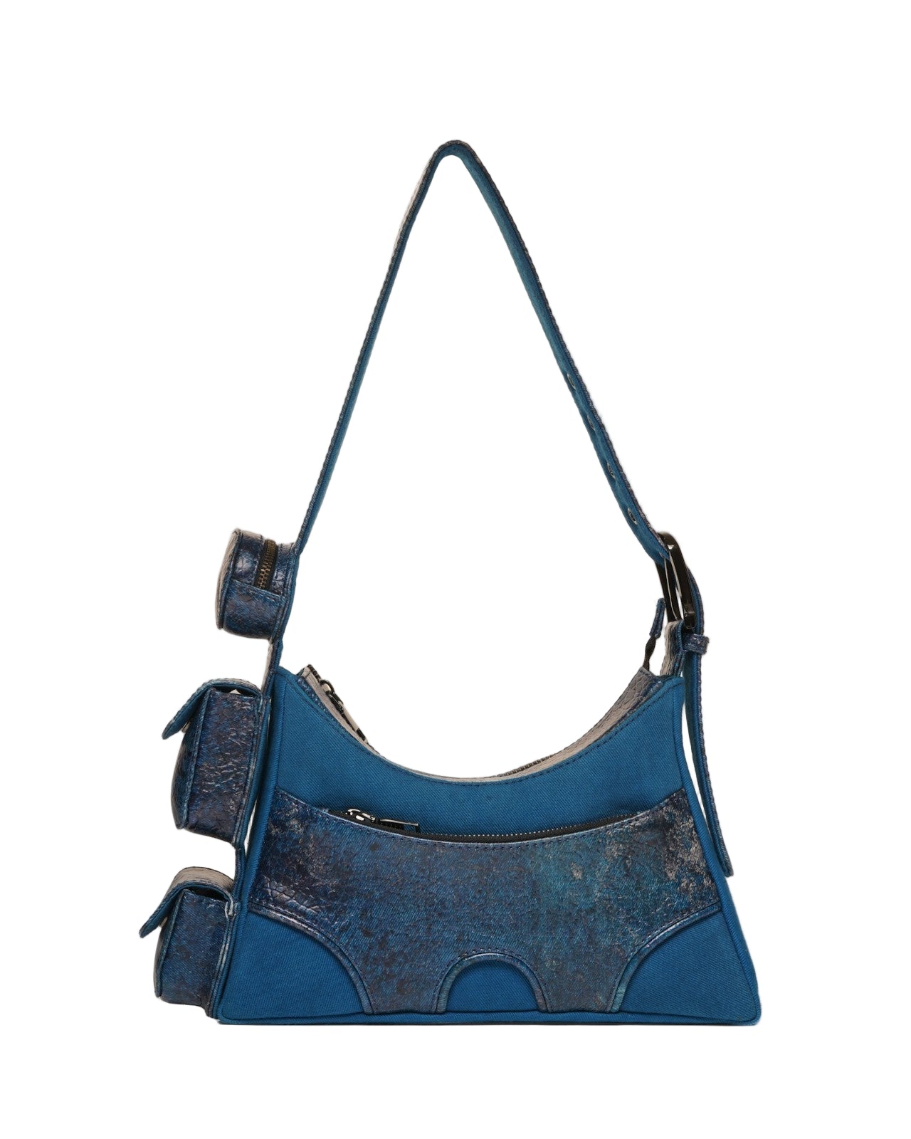Muddled 3 Pocket Cargo Bag (Small) - Cracked Indigo