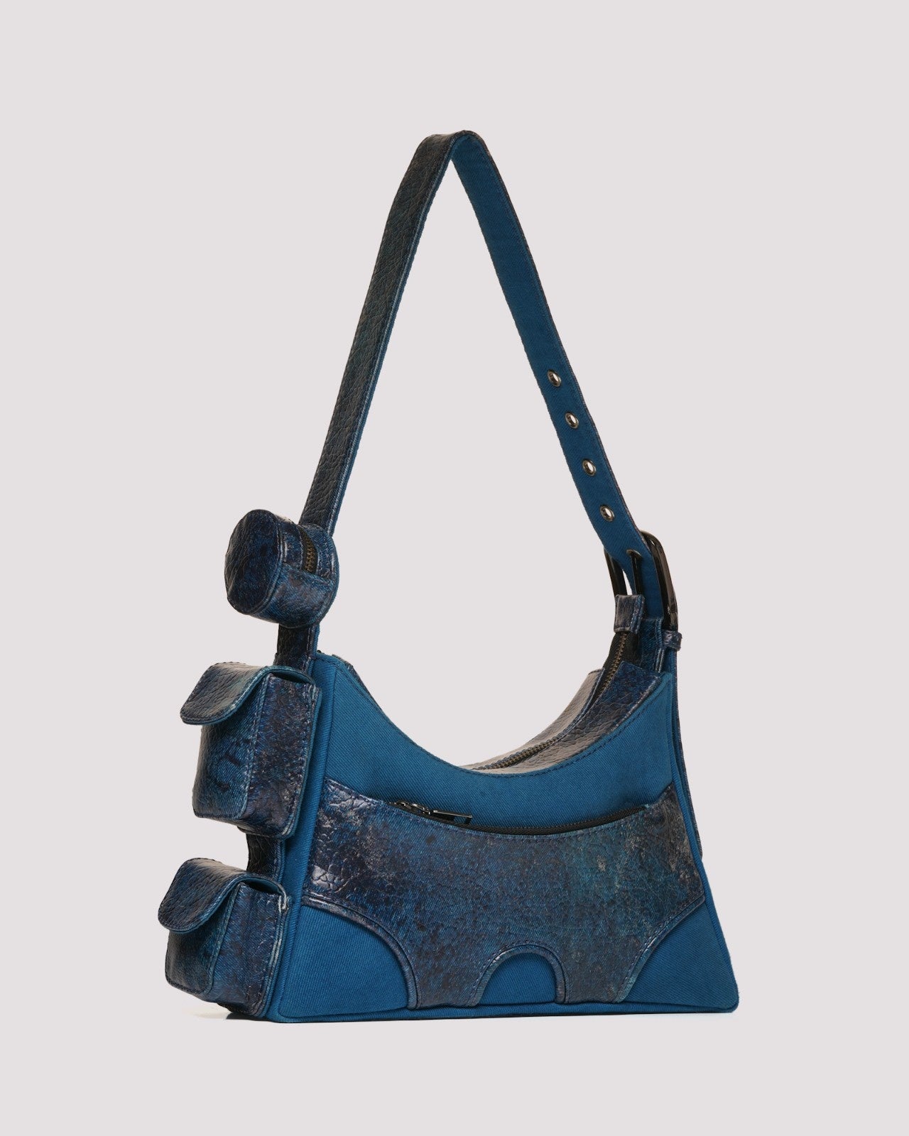 Muddled 3 Pocket Cargo Bag (Small) - Cracked Indigo