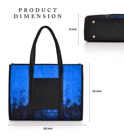 Statement Office Tote Bag Denim Blue