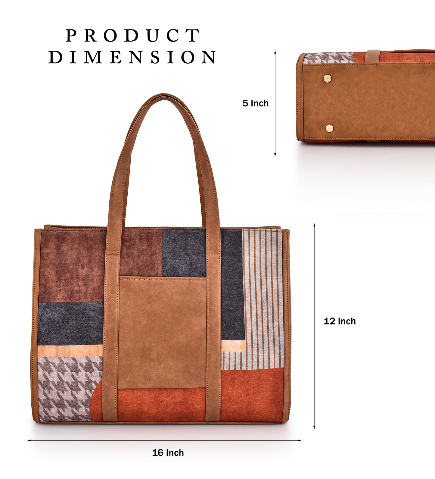 Statement Office Tote - Brown Shades