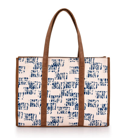 Statement Office Tote Bag Blue Tie and Dye