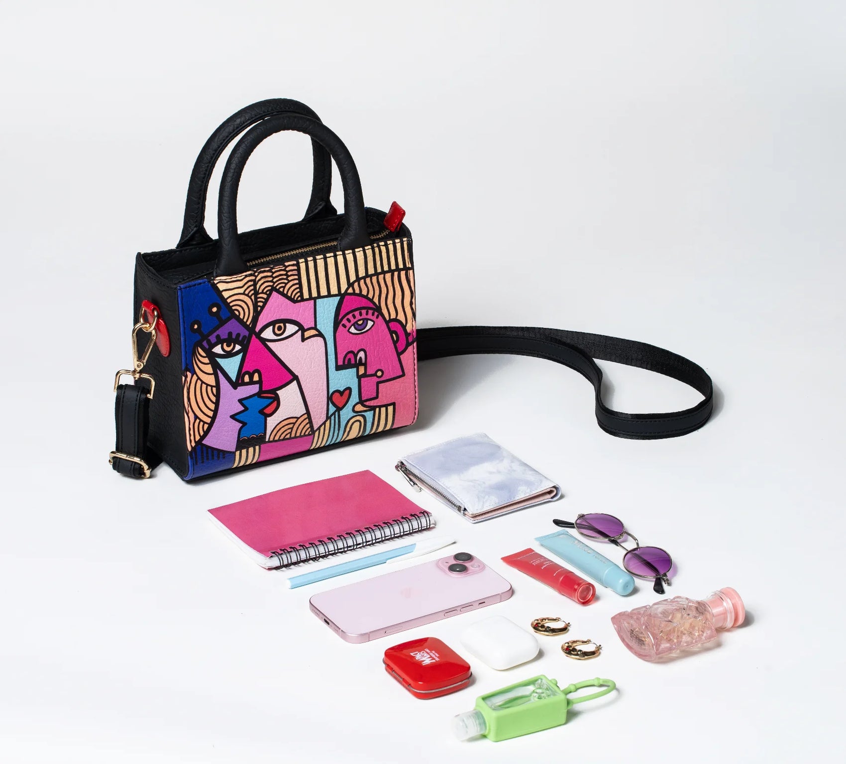 Mini Fetti Faces Pink Tote Bag