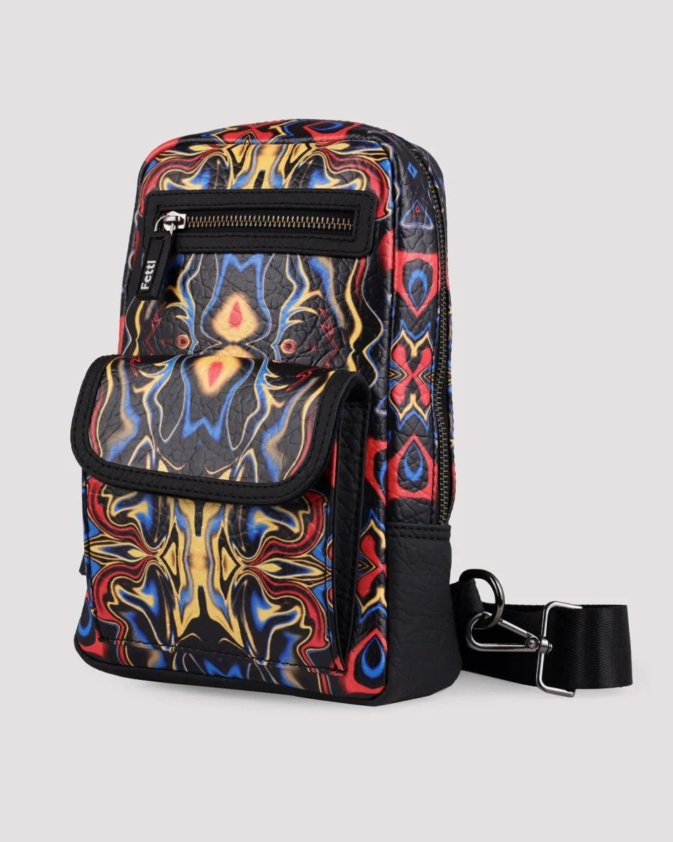 Best sling bag for men stylish noir crossbody sling bag angle view