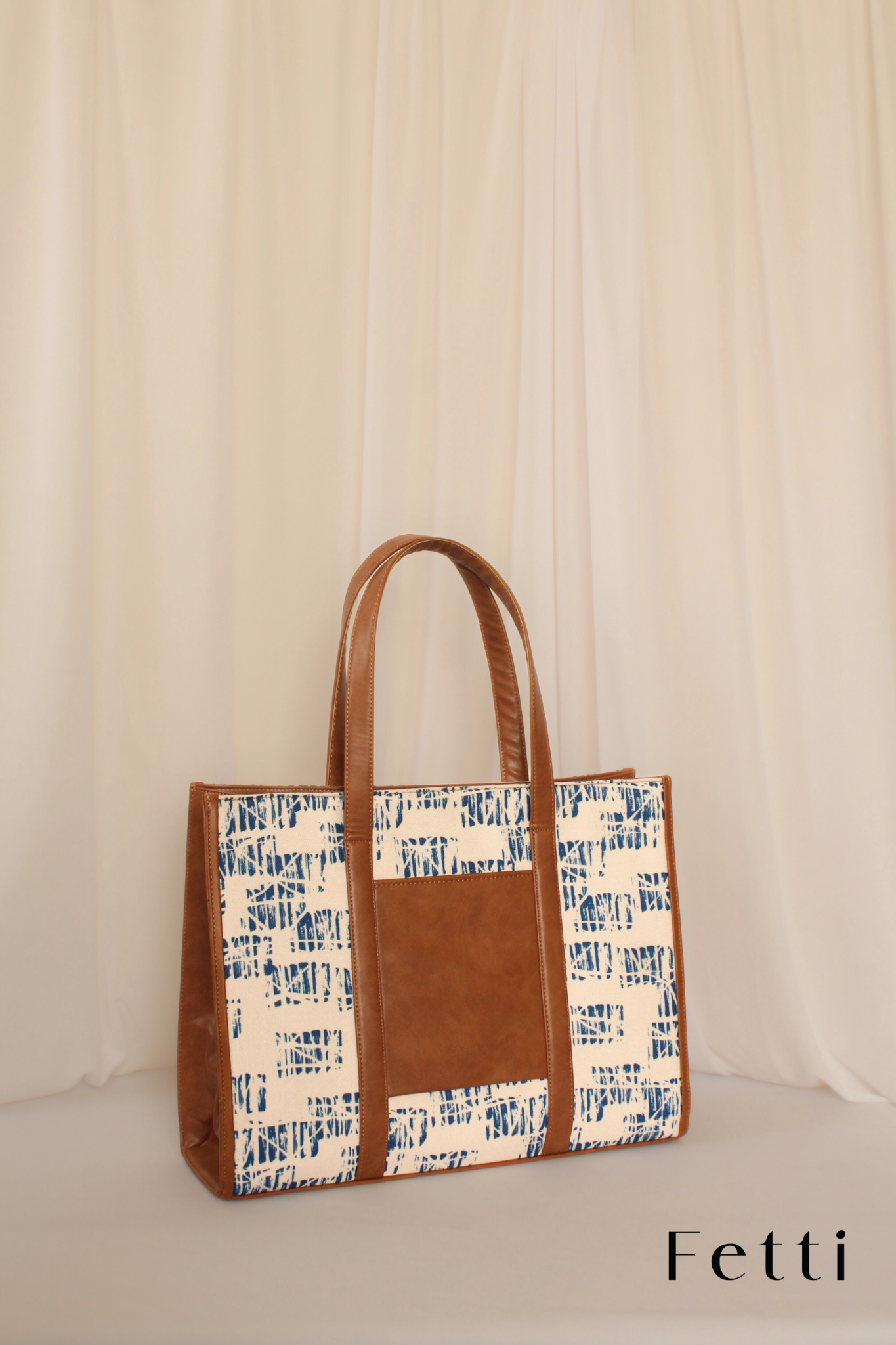 Statement Office Tote Bag Blue Tie and Dye