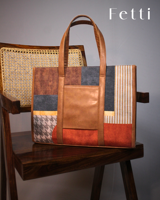 Statement Office Tote - Brown Shades