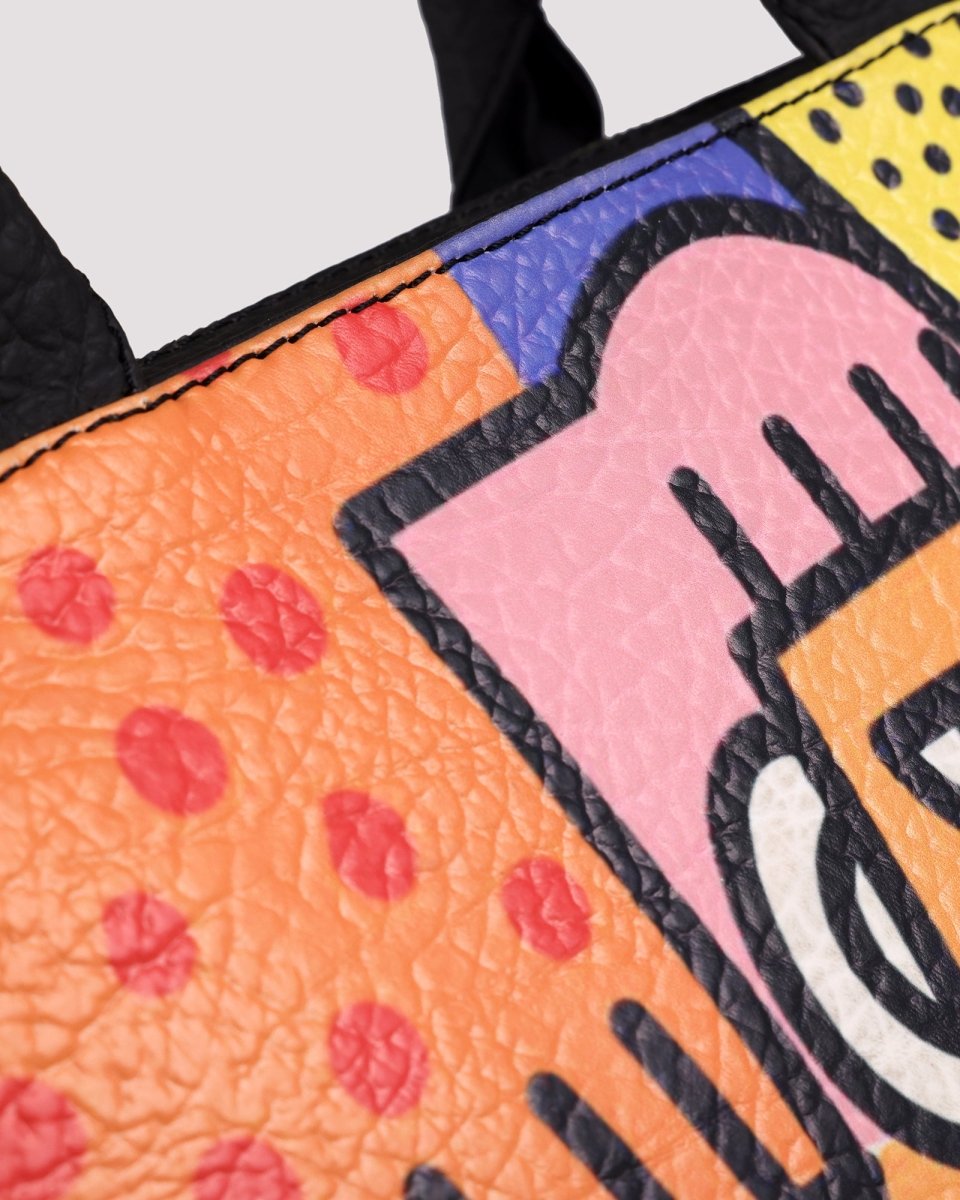 Close-up texture of durable vegan tote bag material