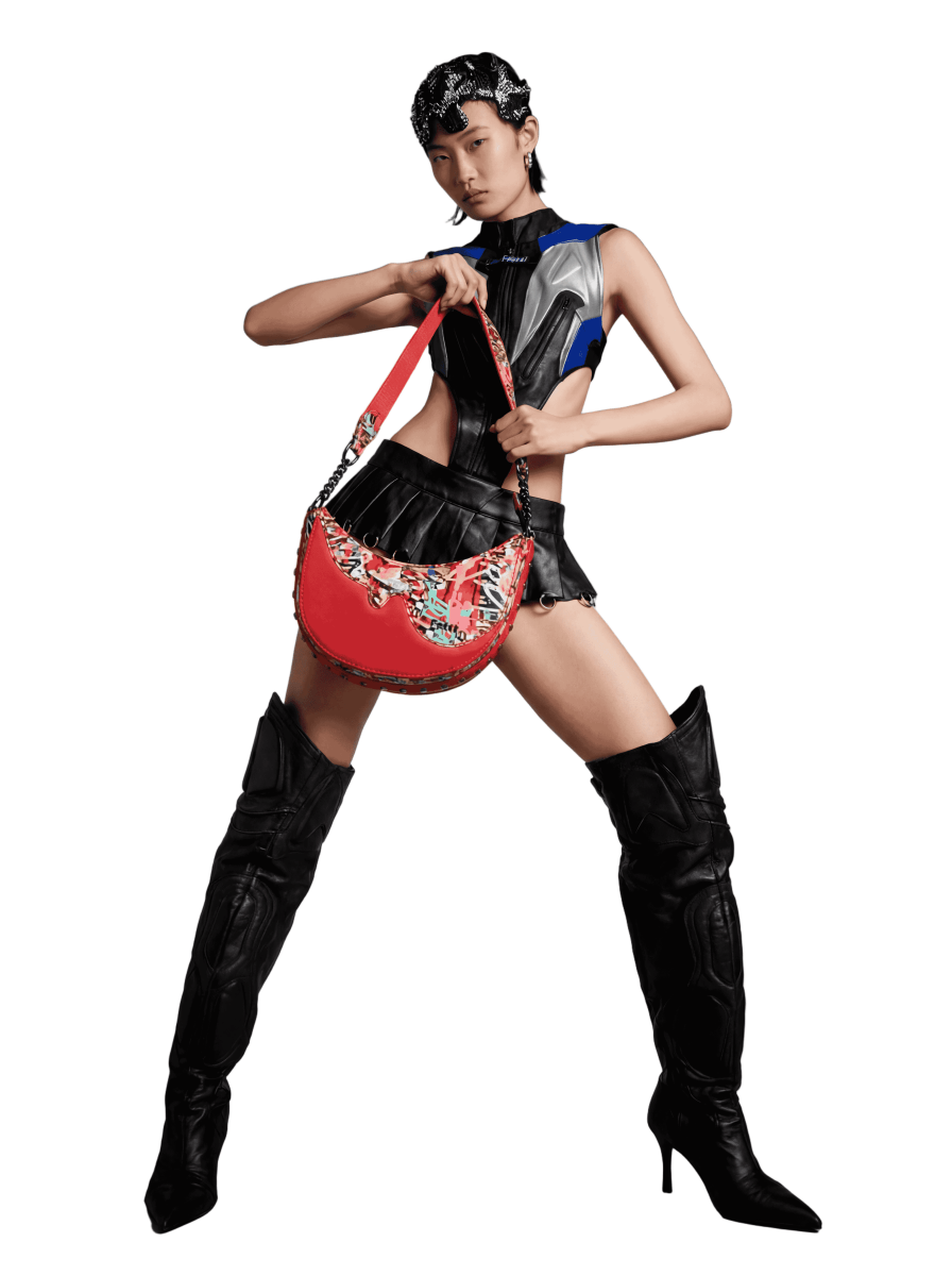 Graffld Street Half - Moon Bag - Fetti