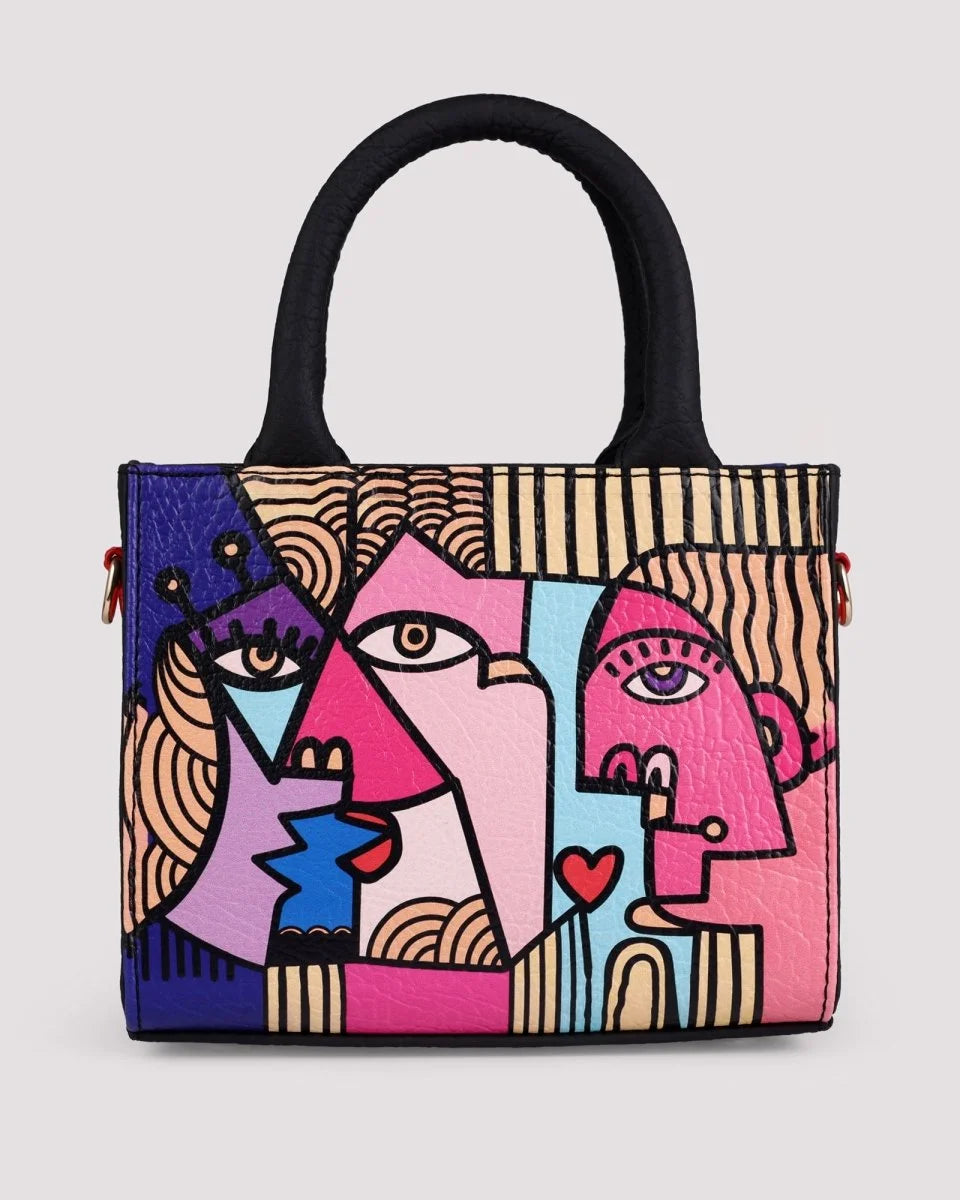 Mini Fetti Faces Pink Tote Bag